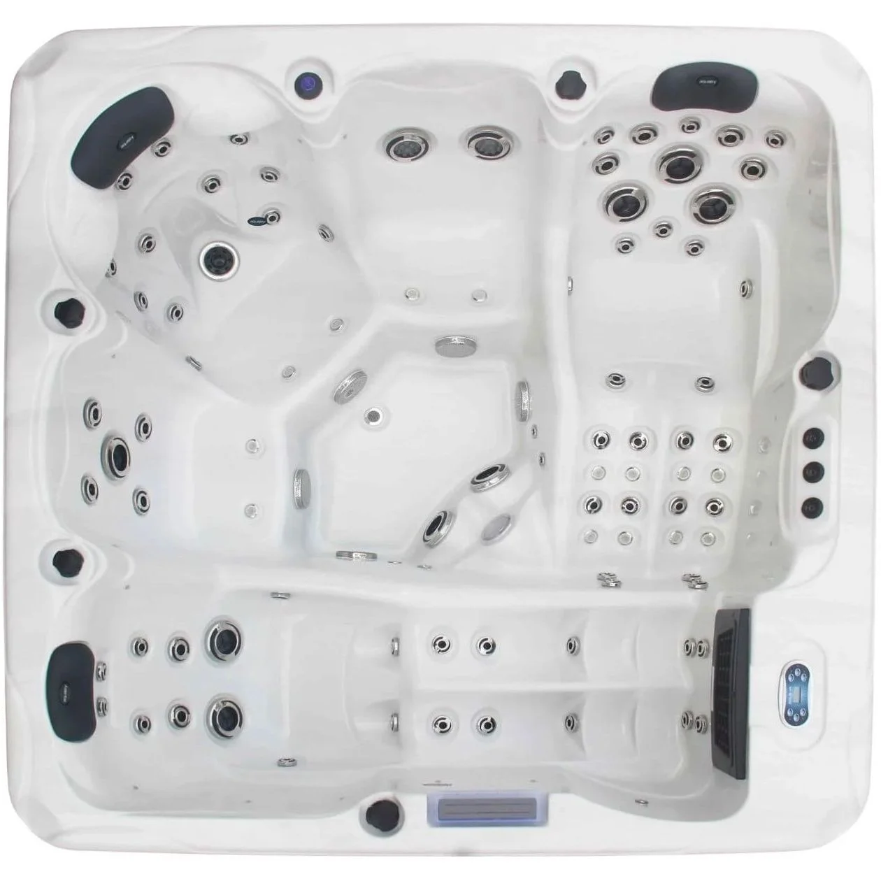 СПА-басейн Aquajoy Santorini, сріблясто-білий мармур (220х220х95)